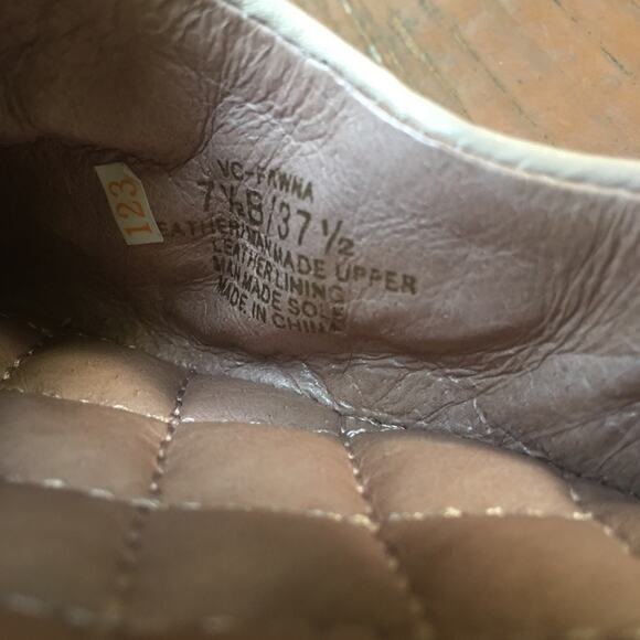 Vince Camuto Fawna Ballet Flats Shoes Slip On Tan Silver Sparkle 7.5 - Picture 6 of 6